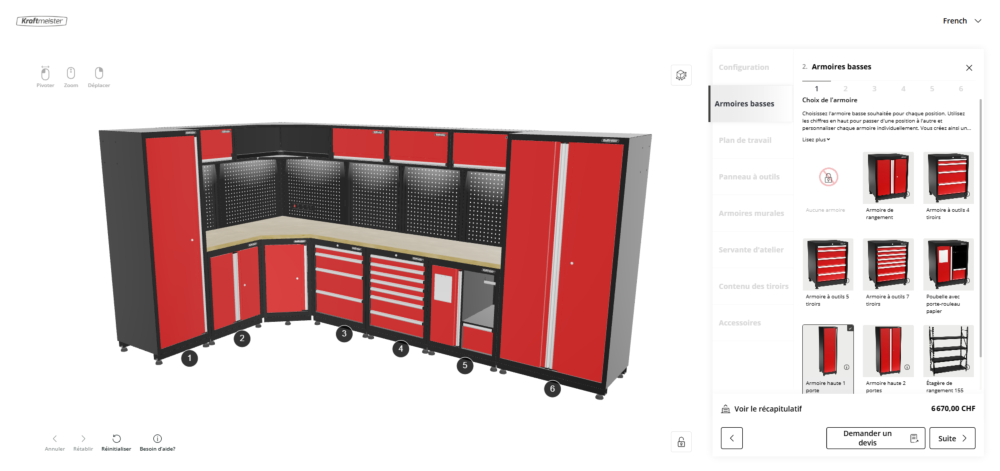 3D werkplaats configurator