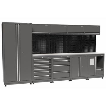 Kraftmeister Premium mobilier d'atelier Brantford inox gris