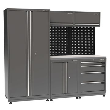 Kraftmeister Premium mobilier d'atelier Kingston inox gris