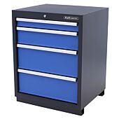 Armoire à outils 4 tiroirs Premium bleu - Kraftmeister