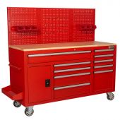Etabli d'atelier mobile  62 inch 10  tiroirs  rouge - George Tools