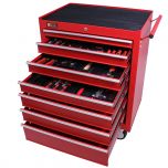 Servante mobile d'atelier remplie 7 tiroirs 80 pièces rouge - George Tools