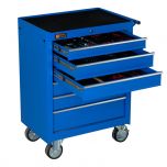Servante mobile d'atelier remplie 6 tiroirs 144 pièces bleu - George Tools