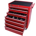 Servante mobile d'atelier remplie 7 tiroirs 144 pièces rouge - George Tools