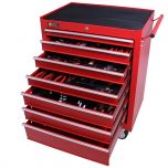 Servante mobile d'atelier remplie 7 tiroirs 209 pièces rouge - George Tools