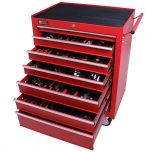 Servante mobile d'atelier remplie 7 tiroirs 253 pièces rouge - George Tools