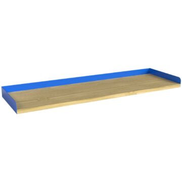 Kraftmeister Premium plan de travail en bois de caoutchouc avec bordure bleu