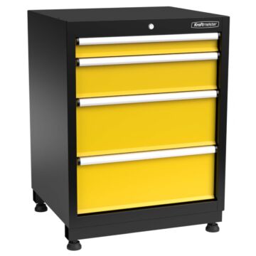Kraftmeister Premium armoire à outils 4 tiroirs jaune