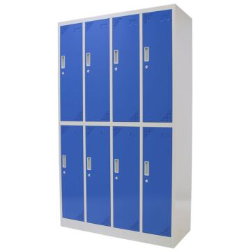 Kraftmeister casier avec 8 portes bleu