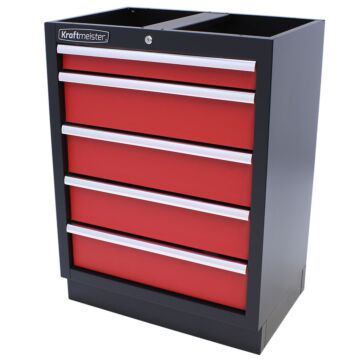 Kraftmeister Standard armoire à outils avec 5 tiroirs rouge
