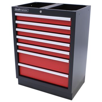 Kraftmeister Standard armoire à outils avec 7 tiroirs rouge