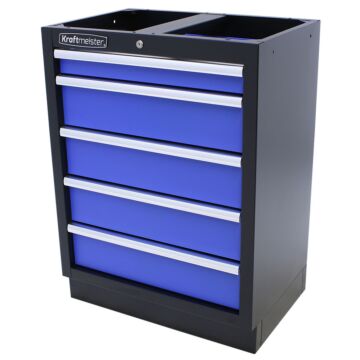 Kraftmeister Standard armoire à outils avec 5 tiroirs bleu