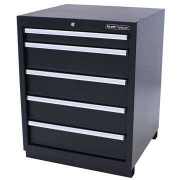 Kraftmeister Pro armoire à outils 5 tiroirs noire