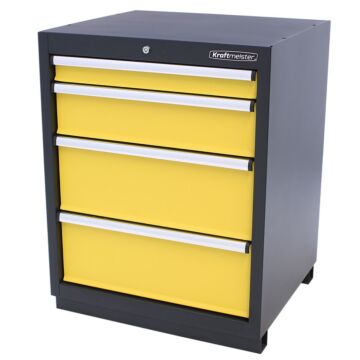 Kraftmeister Premium armoire à outils 4 tiroirs jaune