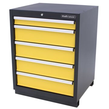 Kraftmeister Premium armoire à outils 5 tiroirs jaune
