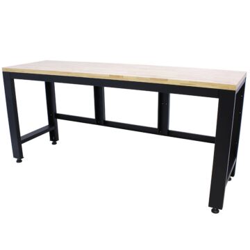 Kraftmeister Pro table de travail en chêne 204 cm noir