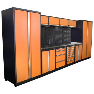Kraftmeister Premium mobilier d'atelier Winnipeg en acier inoxydable orange